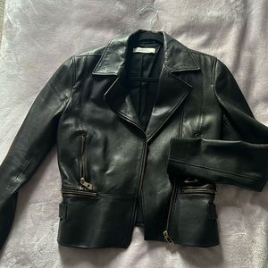 Versace collection leather jacket